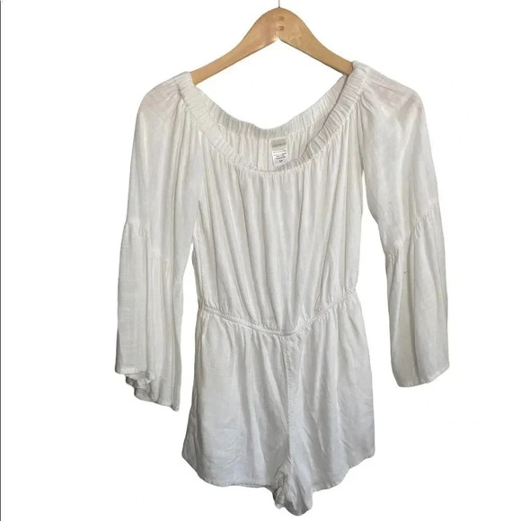 L*Space Miranda White Off The Shoulder Romper - Picture 3 of 11